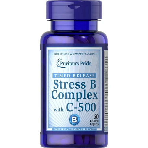 Puritan's Pride Stress Vitamin B-Complex with Vitamin C-500 Timed Release Комплекс витаминов В и С 60 капсул