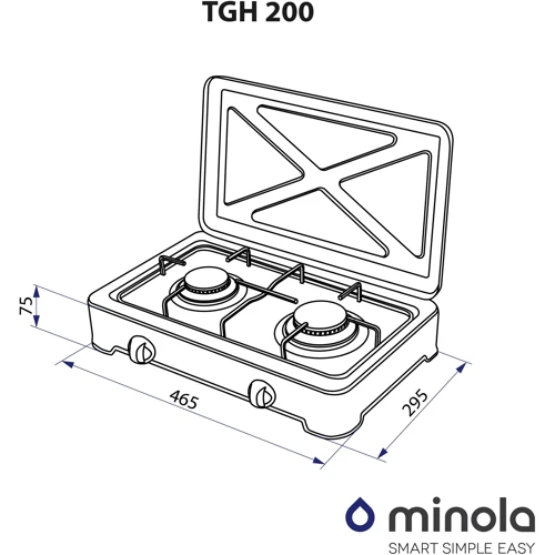 Настольная плита Minola TGH 200 BL: Производитель Minola