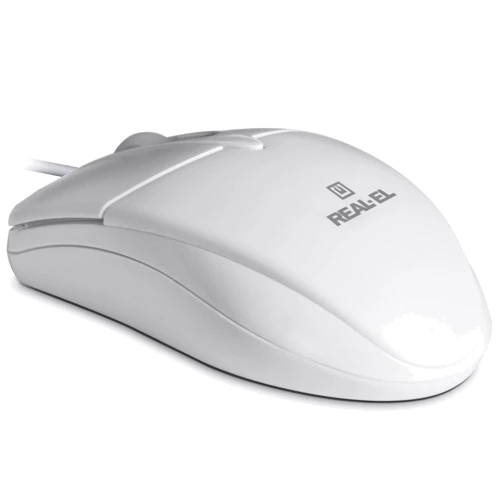 Мышь REAL-EL RM-211, USB, white: Интерфейс подключения проводная USB