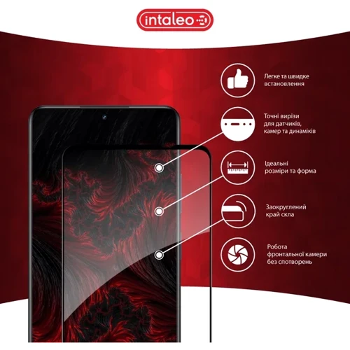 Intaleo Tempered Glass Full Glue Black for Realme 13 5G: Материал стекло
