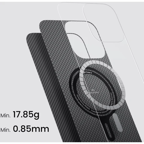 Чехол для iPhone Pitaka Black/Grey Ultra-Slim Case Black/Grey Twill (KI1601A) for iPhone 16: Тип чехла накладка на заднюю часть