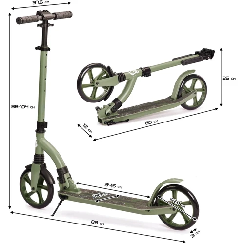 Самокат Babytiger Spido Green (00-00305176): Конструкція рами цельная