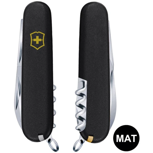 Мультитул Victorinox SPARTAN MAT черный матовый лак с желтым лого (Vx13603.3_M0008p): Количество функций 12