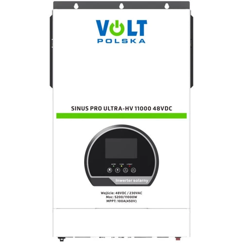 Автономний сонячний інвертор Volt Polska SINUS PRO ULTRA-HV 11000 48/230 В (5.2/11 кВт) + 100A MPPT (450В): Тип Автономный