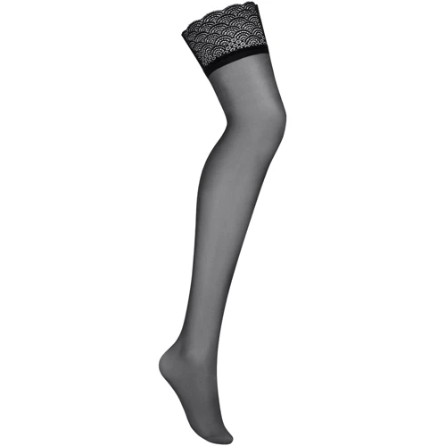 Чулки Obsessive Chemeris stockings Вlack, XS/S