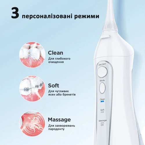 Зубная щетка Fairywill D7 + ирригатор Fairywill F5020E White: Технология чистки ультразвуковая