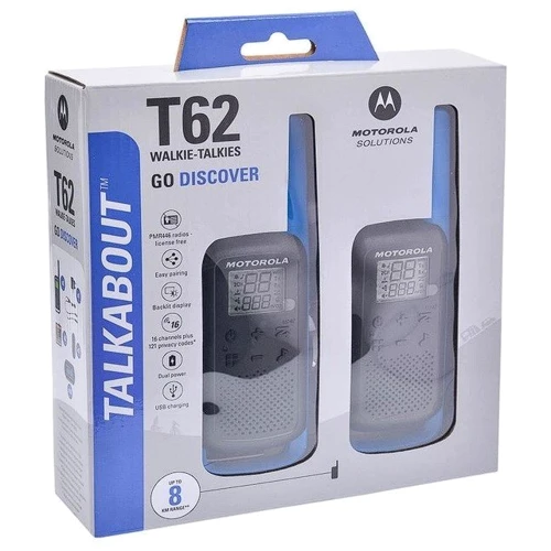 Рации Motorola TALKABOUT T62 BLUE TWIN PACK & CHGR WE: Степень защиты нет