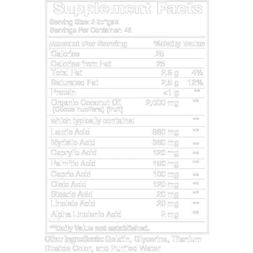 Earth's Creation Coconut Oil 1000 mg Кокосова олія 90 капсул: Виробник Earth‘s Creation