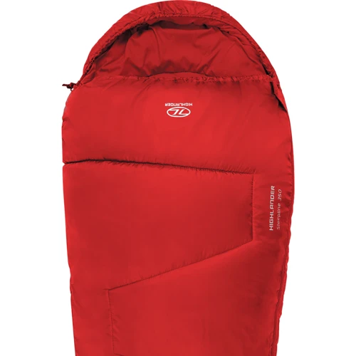 Спальний мішок Highlander Sleepline 350 Mummy / + 3 ° C Red (Left): Вага з упаковкою 1250 р