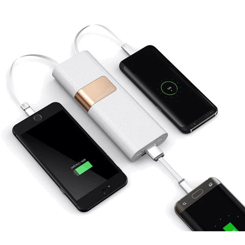 Внешний аккумулятор iWALK Power Bank Secretary 20000mAh Lightning/microUSB/USB-C White (SBS200Q): Встроенный кабель Apple Lightning / microUSB