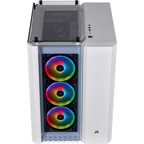 Корпус Corsair Crystal 680X RGB White (CC-9011169-WW): Материал передней панели сталь