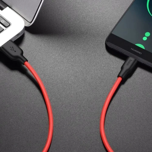 Кабель Hoco USB Cable to USB-C X21 Plus 3A 2m Black/Red: Длина 2 м