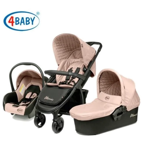 Универсальная коляска 3в1 4Baby Atomic Trio Beige (бежевый) + сумка: Тип коляски универсальная коляска (3-в-1)