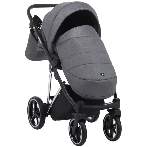 Коляска 2 в 1 Adamex Belissa Special Edidion (Chrome) PS-609 графіт - графіт шкіра (перфорація): Матеріал коліс резина