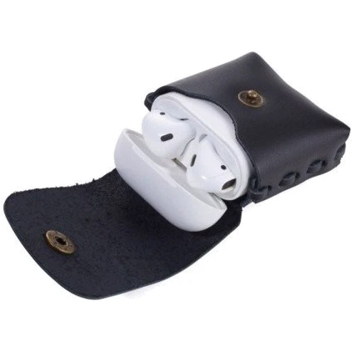 Чехол Troika Airpods для наушников натуральная кожа (APC10/BK) фото 3