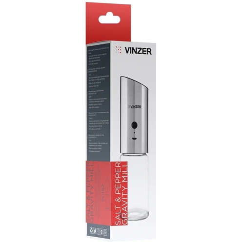 Набір для спецій VINZER Млин гравітаційний із зарядкою USB (50192)