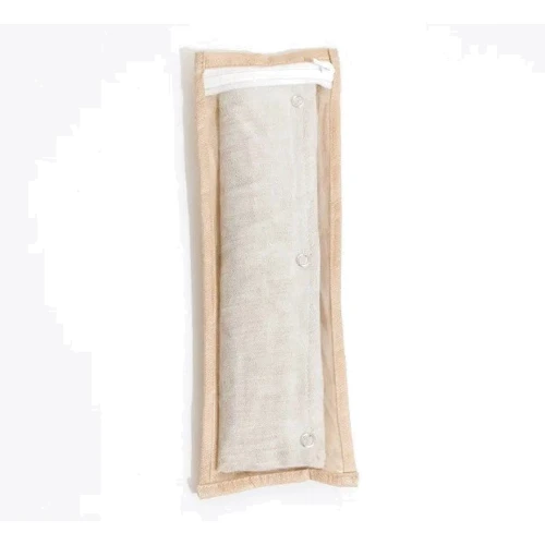 Льняная накладка на ремень безопасности Lintex 6,5х25 см серая (нрб-1)