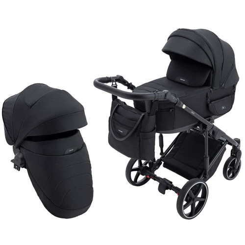 Коляска 2 в 1 Adamex Zico Lux TK-53 черный (680772)