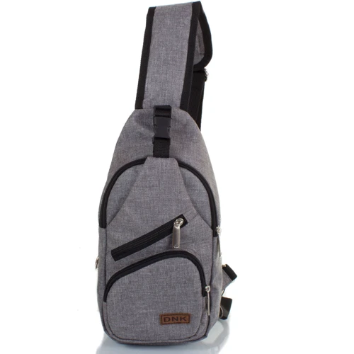 Мужская сумка-слинг DNK Leather серая (DNK-JOKER№2-BAG-7): Тип Сумки