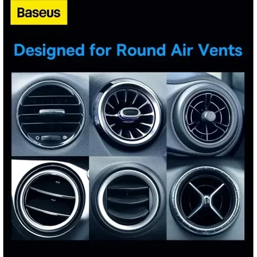 Держатель Baseus Car Holder Air Vent Metal Age II Gravity Dark Grey (SUJS030013) фото 11