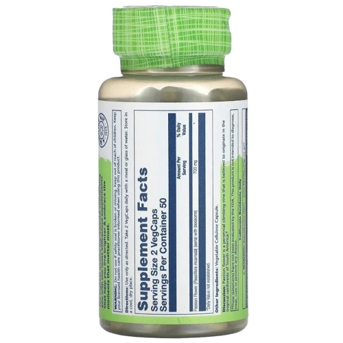 Solaray Passion Flower 350 mg 100 Veg Caps Пассифлора: Форма випуску капсули