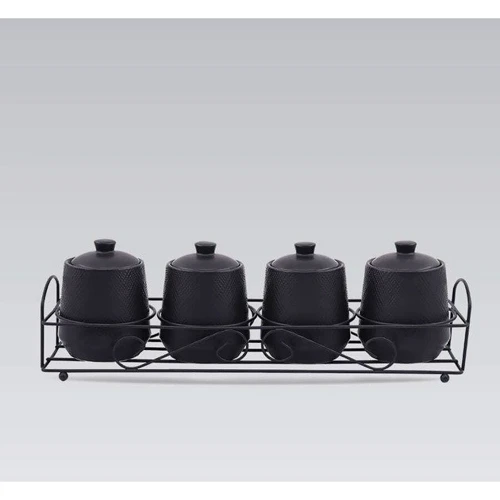 Набір для спецій Maestro 5 пр. Black (20001-04CS-MR): Тип Набір для спецій на підставці