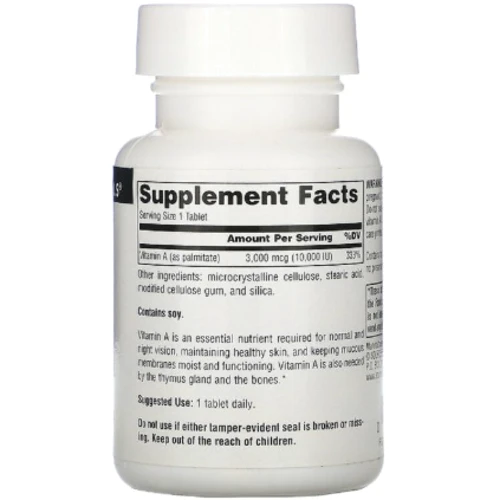 Source Naturals Vitamine А, 10000 IU, 250 Tab: Стать Унисекс