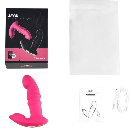 Вибратор с поступательными движениями Fun Town Jive Pink
