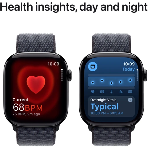 Apple Watch Series 10 42mm GPS + Cellular Jet Black Aluminium Case with Ink Sport Loop (MWX83)