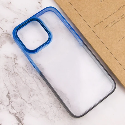 Чехол для iPhone TPU Case TPU+PC Fresh Sip Black/Blue for iPhone 13 Pro: Материалы поликарбонат и полиуретан