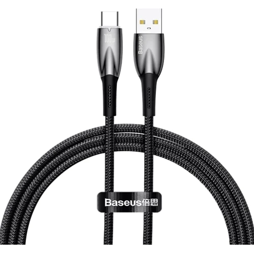 Кабель Baseus USB Cable to USB-C Glimmer Series Fast Charging 100W 1m Black (CADH000401)