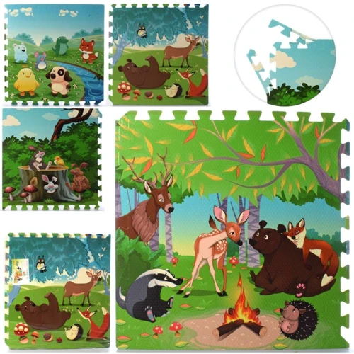 Развивающий коврик-мозаика, 4 детали (MR 0474 EVA)