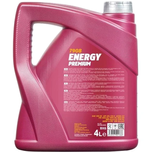 Моторна олія Mannol Energy Premium 5W-30, 4л (MN7908-4): Тип Синтетическое