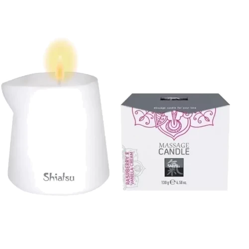 Свеча для массажа Shiatsu малина и ваниль, 130 мл