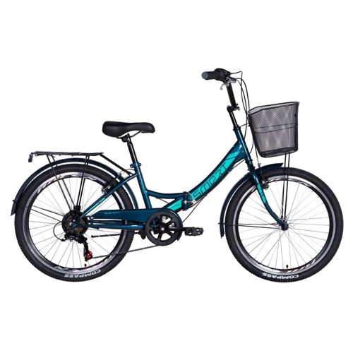Велосипед Formula SMART +2021 24 "малахітовий з кошиком, трещетка (OPS-FR-24-238)