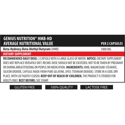 Аминокислота для спорта Genius Nutrition HMB-HD 90 caps / 45 servings