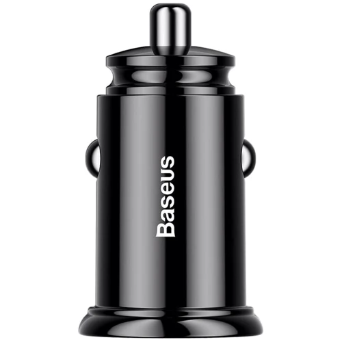 Зарядний пристрій Baseus USB Car Charger Circular Plastic 2хUSB 3.0 30W Black (CCALL-YD01): Кабель в комплекті Відсутнє