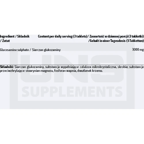 UNS Glucosamine 60 tabs: Пол Унисекс