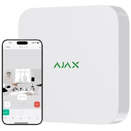 Регистратор видеонаблюдения Регистратор Ajax NVR (16ch) Jeweller White