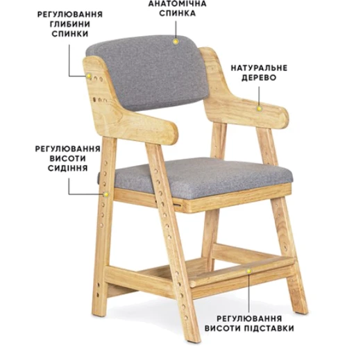Комплект (L) Mealux Cтол Timberdesk Wood L +Тумба BD-920-2 BL + Кресло Carlo Grey (BD-690 L+ box BD 920-2 BL+KD -050 G)