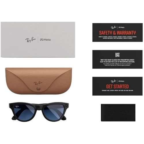 Смарт-окуляри Ray-Ban Meta Skyler Standard - Shiny Black / Transitions Cerulean Blue size L (RW4010 601/MF 52-20) фото 4