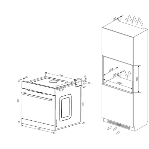 Духовой шкаф электрический Amica ED47638XA: Мощность подключения, Вт 3600