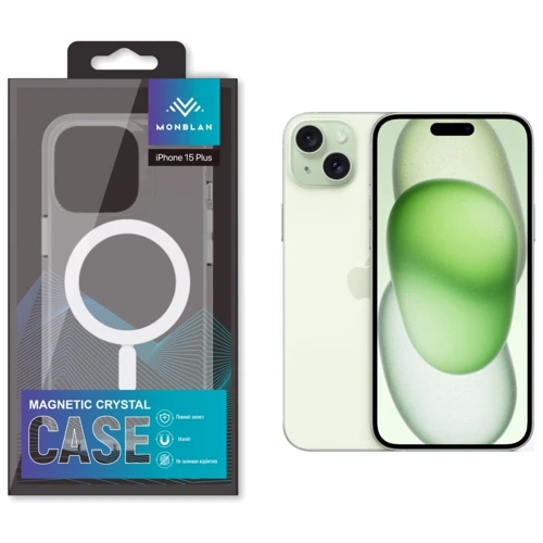 Чехол для iPhone Monblan Crystal Case Magnetic Transparent for iPhone 15 Plus