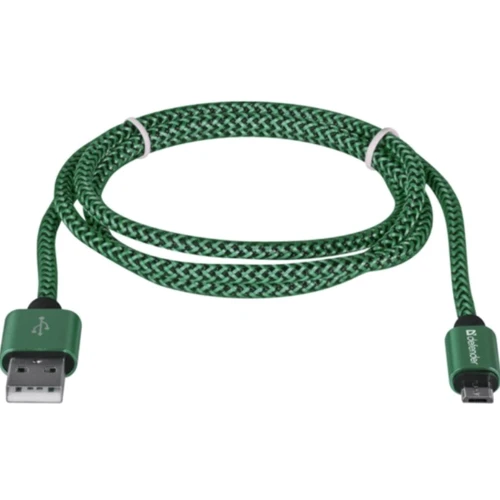 Кабель Defender PRO USB Cable to microUSB 1m Green (87804): Тип USB Cable - microUSB