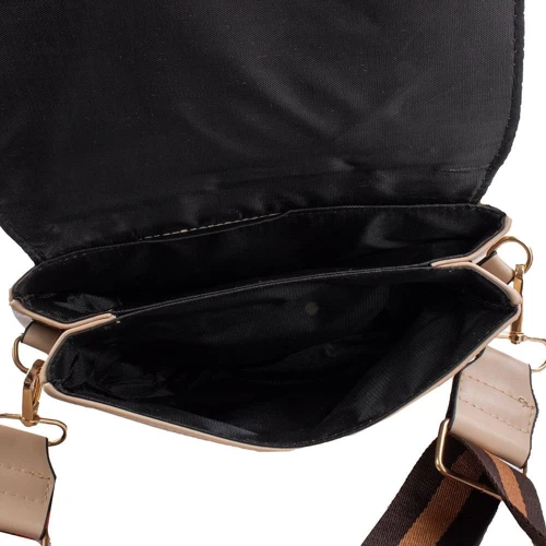 Женская сумка почтальонка Valiria Fashion бежевая (4DETBI8809-12): Фактура Матовая, Гладкая