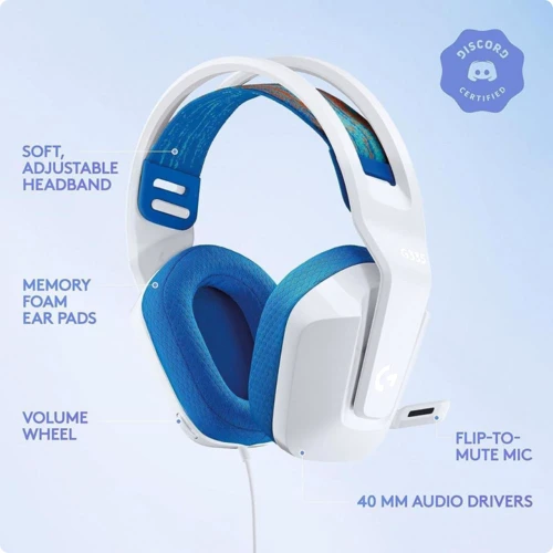 Наушники Logitech G535 Lightspeed Wireless Gaming Headset White(981-001029) фото 7