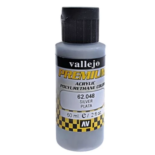 Краска Vallejo акрил-полиуретановая Premium Color серебро (VLJ62048)