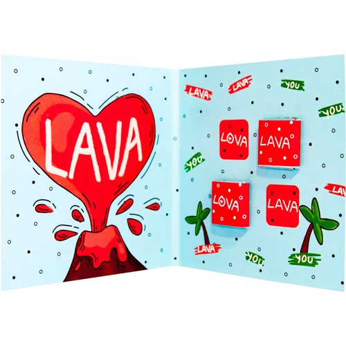 Открытка-шоколадка PAPAdesign "I lava you" фото 2