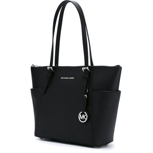 Женская сумка тоут Michael Kors Jet Set Item Tote черная (30F2STTT8L001): Фактура Сафьяно, Матовая