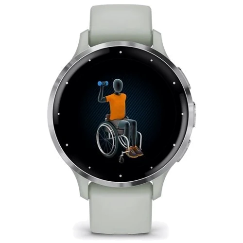 Смарт-часы Garmin Venu 3S Silver Stainless Steel Bezel with Sage Grey Case and Silicone Band (010-02785-01): Особенности Бесконтактная оплата, Водонепроницаемые, Встроенный микрофон, Динамик (громкая связь), Функция звонк